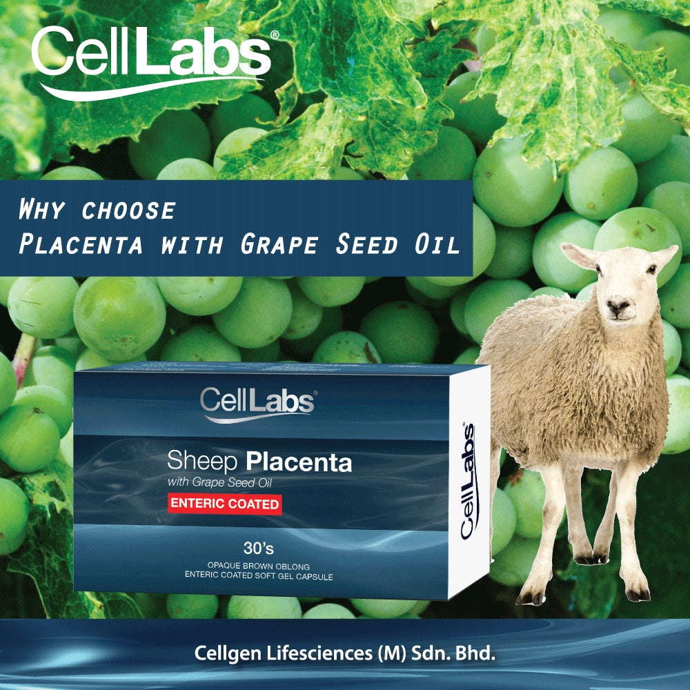 CellLabs Sheep Placenta Grape Seed Oil 6000mg Moonspells Beauty