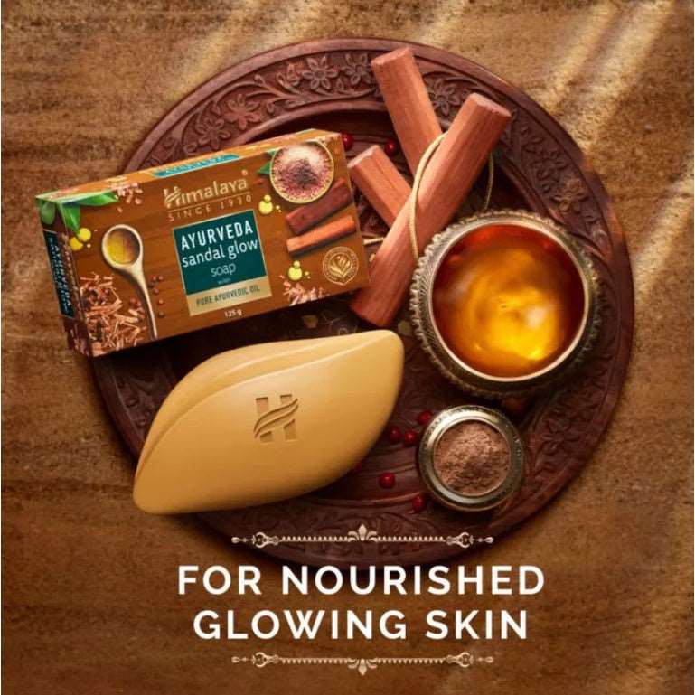 Himalaya Ayurveda Sandal Glow Soap with Pure Ayurvedic Oil Moonspells Beauty