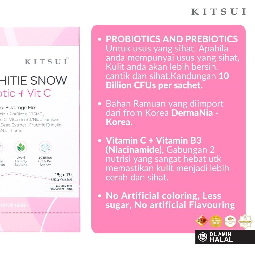 KITSUI Whitie Snow ProBiotic + PreBiotic + Vitamin C 17S - Moonspells Beauty