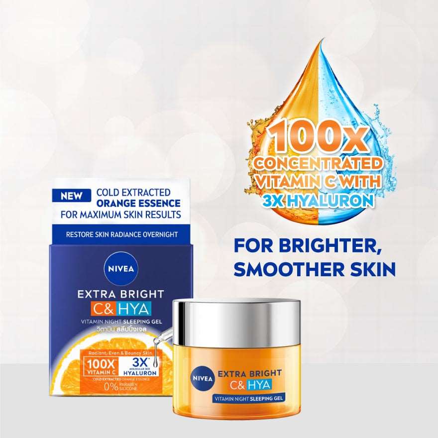 NIVEA Extra Bright C & HYA Vitamin Night Sleeping Gel Moonspells Beauty