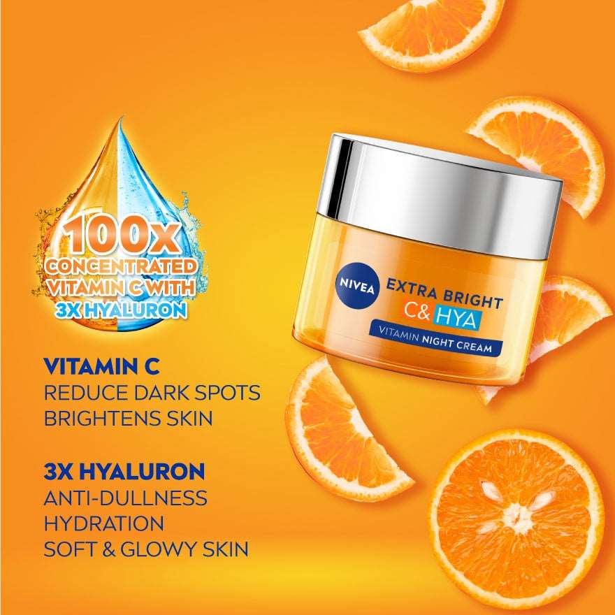 NIVEA Extra Bright C & HYA Vitamin Night Sleeping Gel Moonspells Beauty