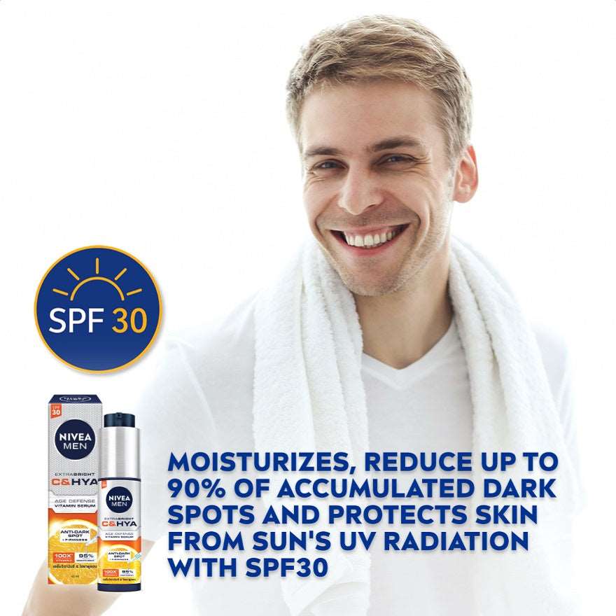 NIVEA FOR MEN Extra Bright C & HYA Age Defense Vitamin Serum Moonspells Beauty