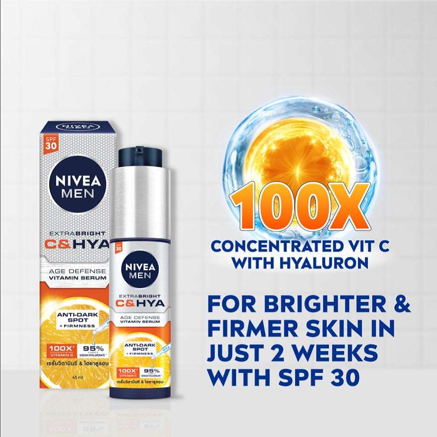 NIVEA FOR MEN Extra Bright C & HYA Age Defense Vitamin Serum Moonspells Beauty