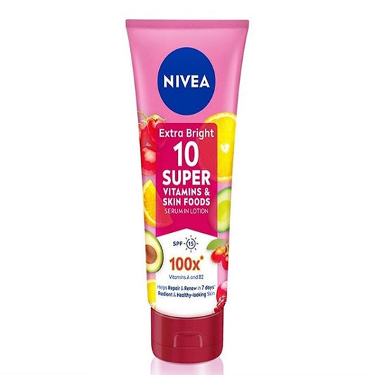 NIVEA Extra Bright 10 Super Vitamins & Skin Foods Serum in Lotion Moonspells Beauty