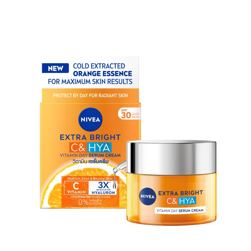 NIVEA Extra Bright C & HYA Vitamin Day Serum Cream Moonspells Beauty