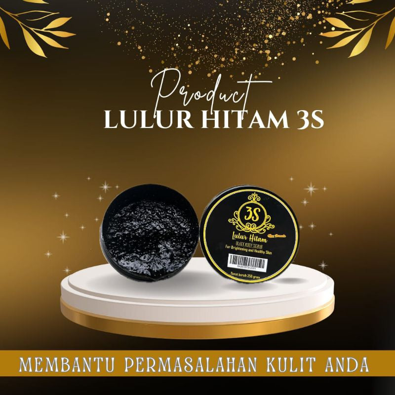 3S Black Body Scrub (Lulur Hitam 3S) Original Moonspells Beauty