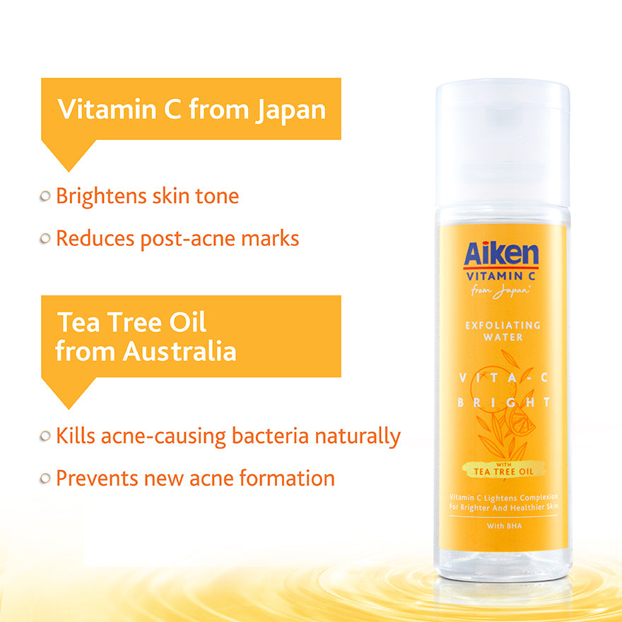 AIKEN Vita-C Brightening Exfoliating Water - Moonspells Beauty