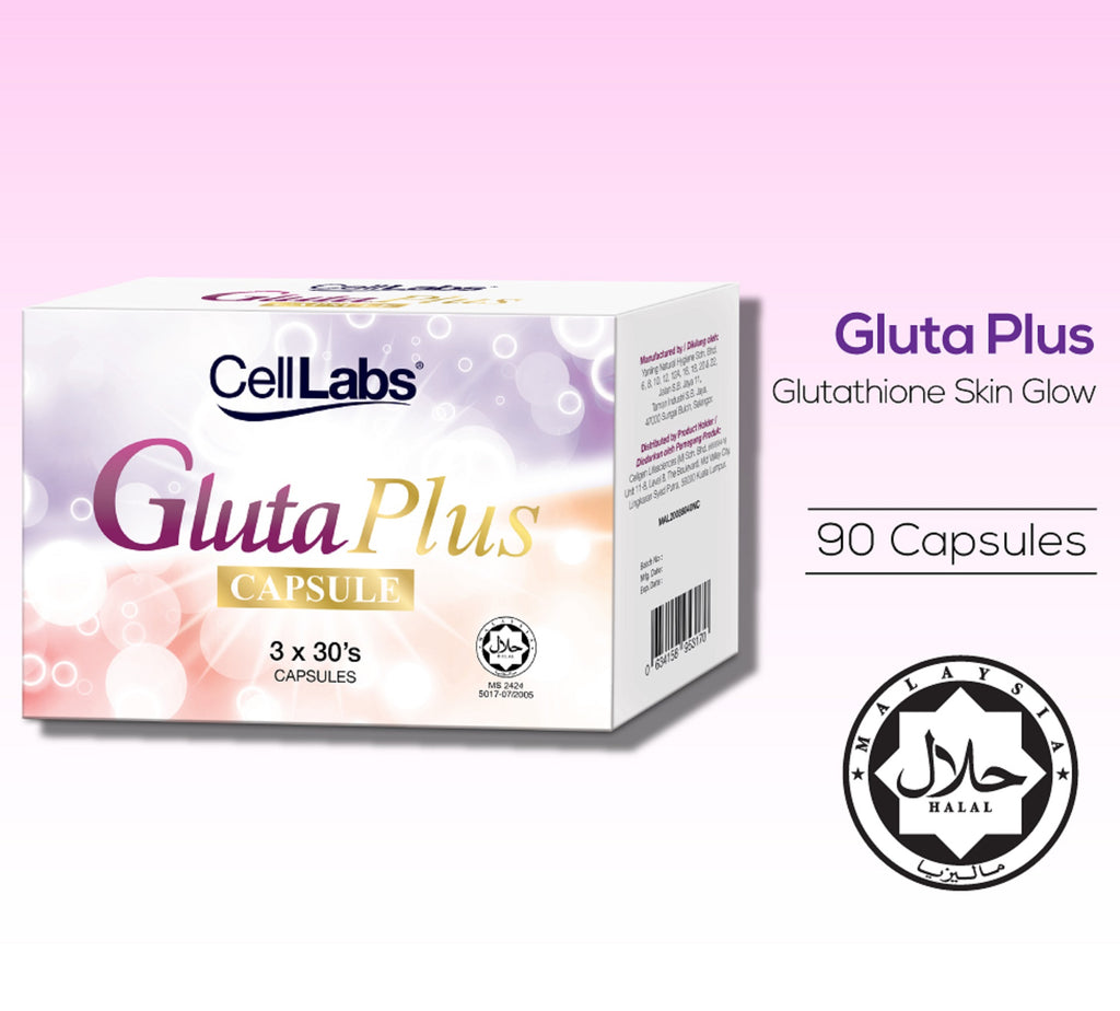 CellLabs Gluta Plus Whitening Brighter Glowing Skin - Moonspells Beauty
