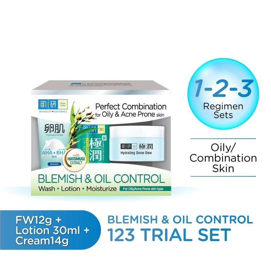 HADA LABO Blemish & Oil Control 123 Trial Set Moonspells Beauty