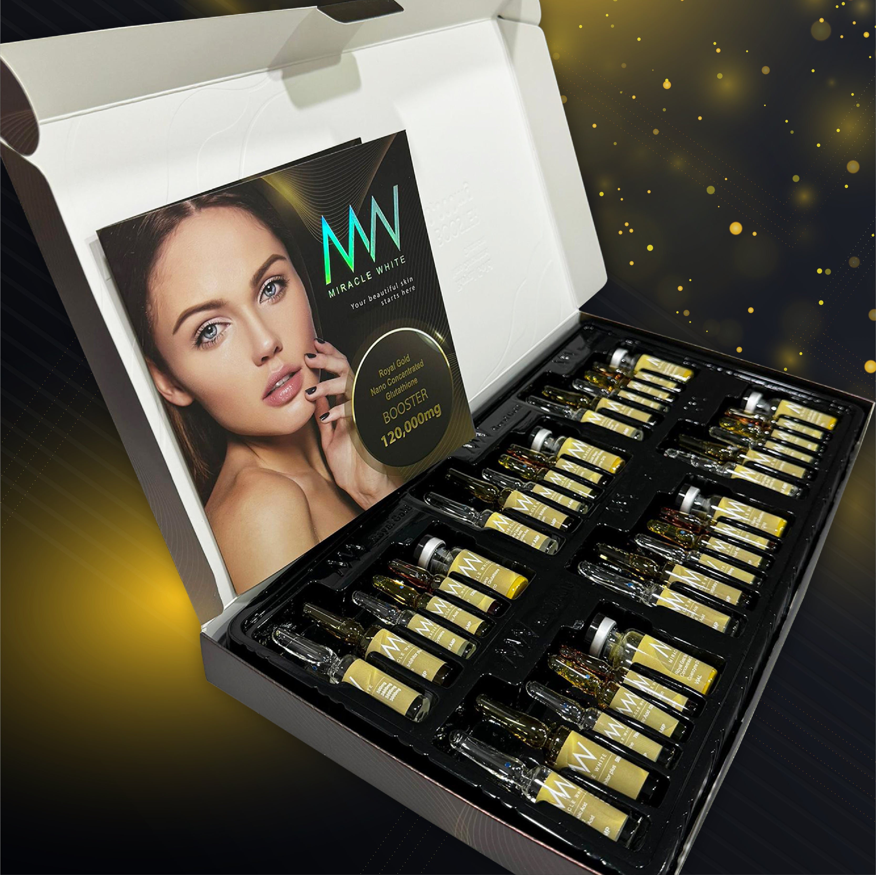 Miracle White Royal Gold 120,000mg Glutathione Booster