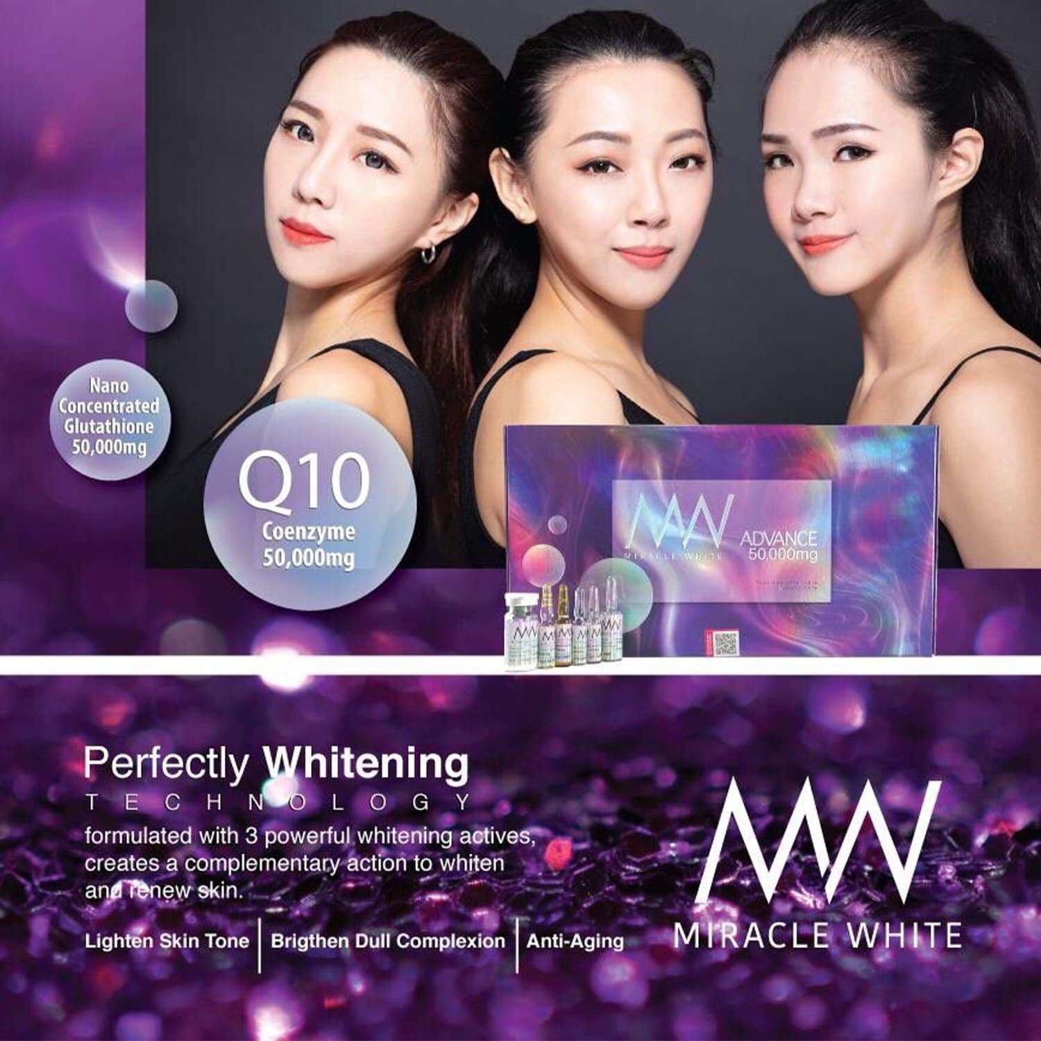 glutathione 50000 mg NC24 Nano Pro 50,000 Injection 6 Sessions Miracle White Advance 50000mg Glutathione