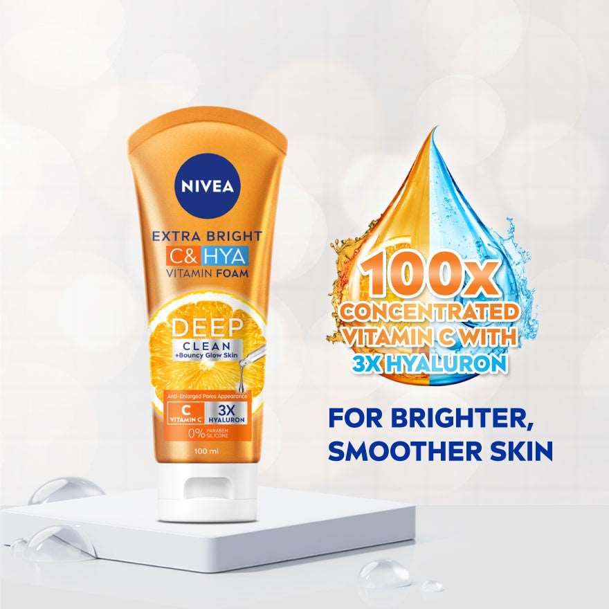 NIVEA Extra Bright C & HYA Vitamin Whip Foam Moonspells Beauty