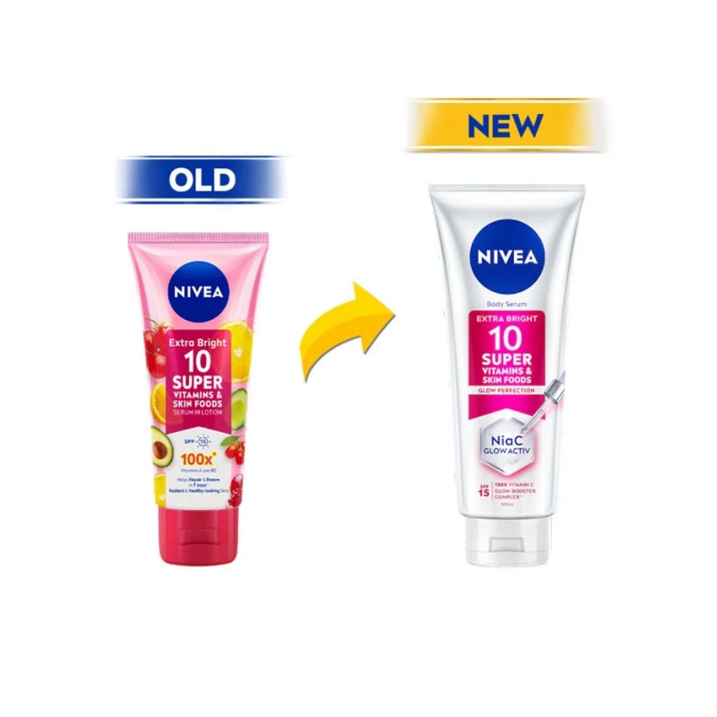 NIVEA Body Extra Bright 10 Super Vitamins & Skin Foods Serum in Lotion