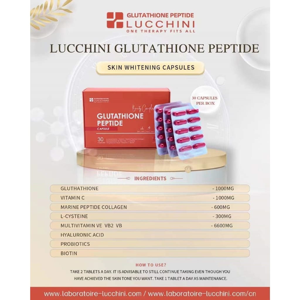 Lucchini Glutathione Peptide Capsules Moonspells Beauty