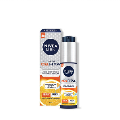 NIVEA FOR MEN Extra Bright C & HYA Age Defense Vitamin Serum Moonspells Beauty